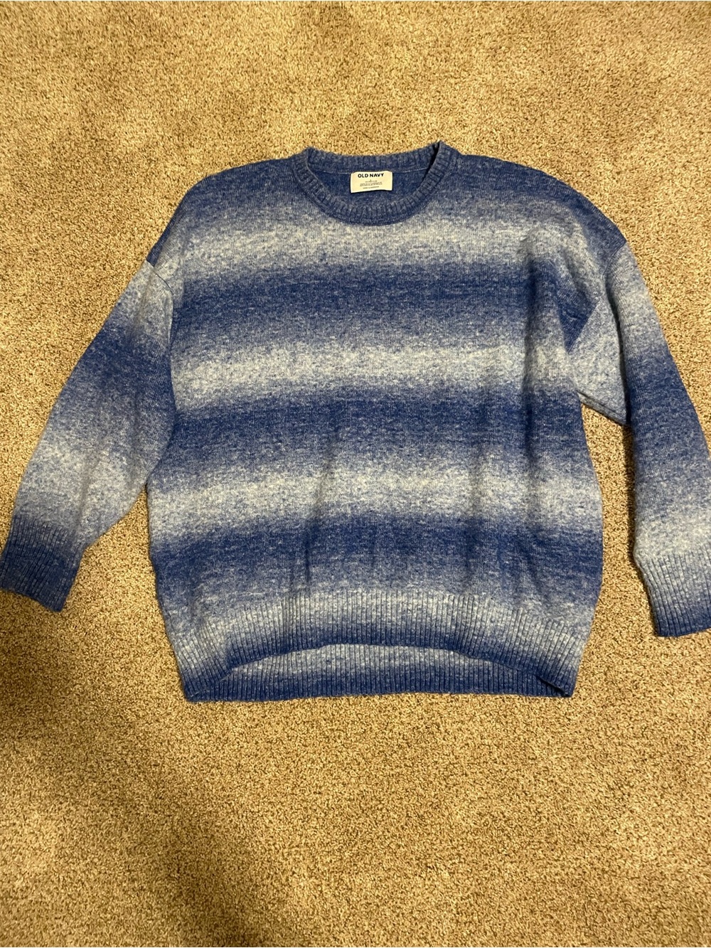 Old Navy Men's Blue Gradient Crewneck Sweater